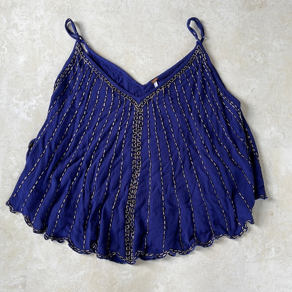 Small Free People Flowy Beaded Tank